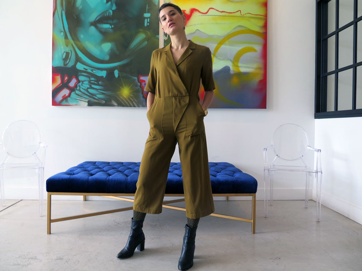 Agata Pieniek of AGZ Designs in one of her jumpsuits at The Kit Connect